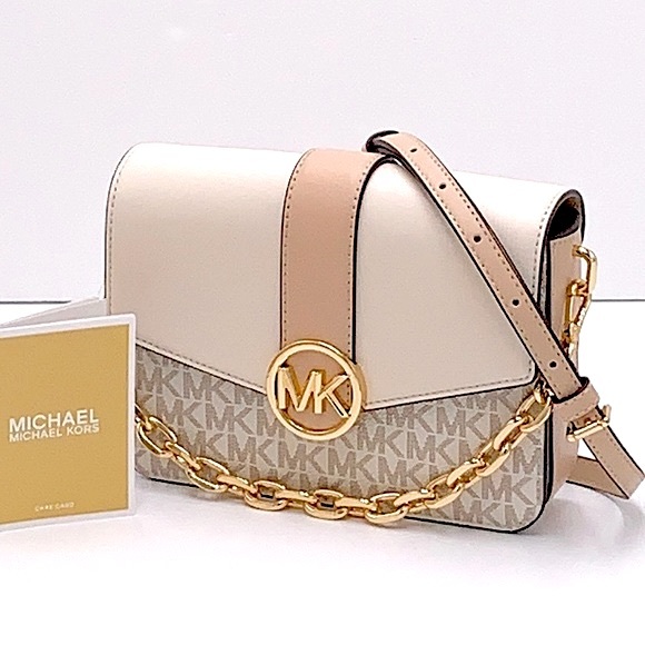 Michael Kors Handbags - MICHAEL KORS CARMEN SMALL FLAP CROSSBODY BUFF MULTI